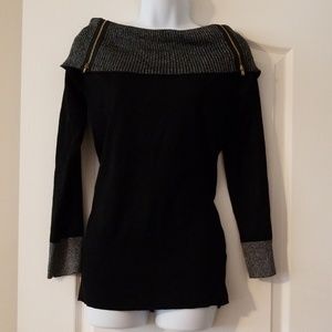 Black Off-Shoulder Sweater